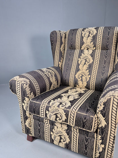 Vintage Danish Lounge Chair Classical Blue Upholstery Retro 1980s EB8990 VCLO - UKDK FURNITURE