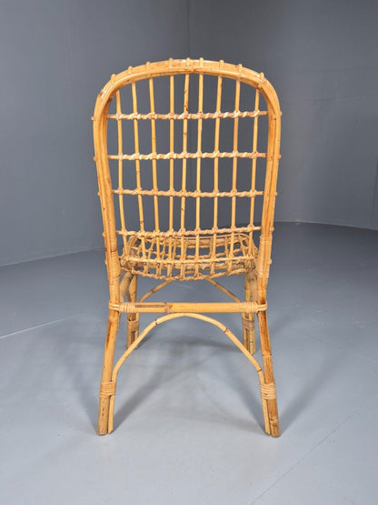 Vintage Cane Occasional Chair Retro Seating Dining Chair EB8871 VDIN - UKDK FURNITURE