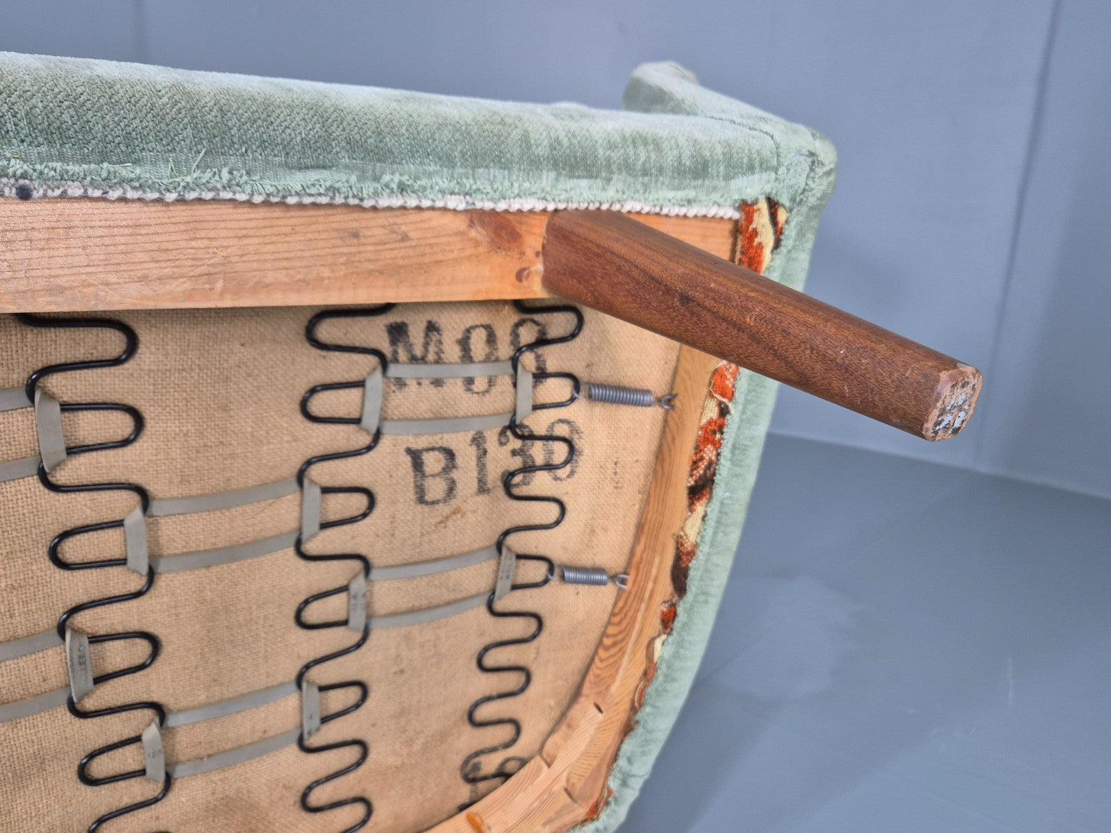 Three Seat Midcentury Sofa 1960s Sweden Teak Legs Retro EB11081 M3SS11