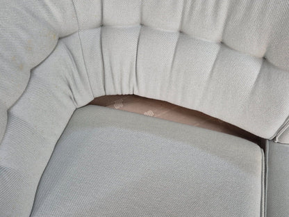 Vintage Danish 2 Seat Sofa Blue Wool Beech Curved Frame Nielaus MCM EB8549 M2SS - UKDK FURNITURE