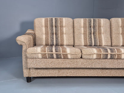 Vintage Danish 1970s Sofa Bed Wool Stripe Retro MCM EB9590 M4SS - UKDK FURNITURE