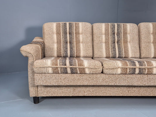 Vintage Danish 1970s Sofa Bed Wool Stripe Retro MCM EB9590 M4SS - UKDK FURNITURE
