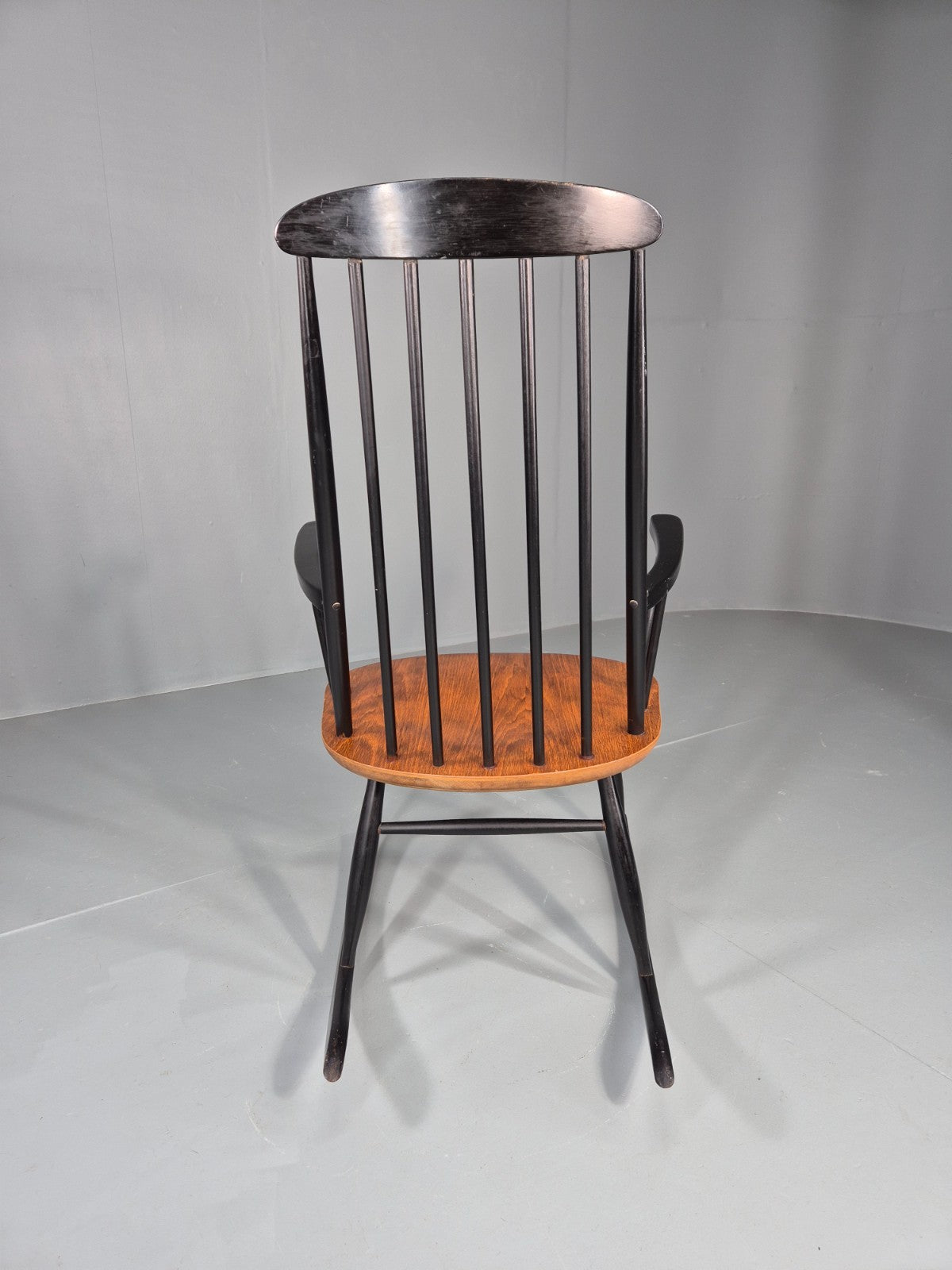 Vintage Ilmari Tapiovaara Rocking Chair Teak Beech Asko MCM Retro EB11849 MNOR5