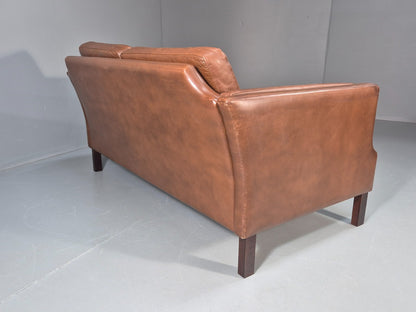 Mid Century Two Seater Leather Sofa Danish 1970s Retro Vintage EB10923 M2SS15