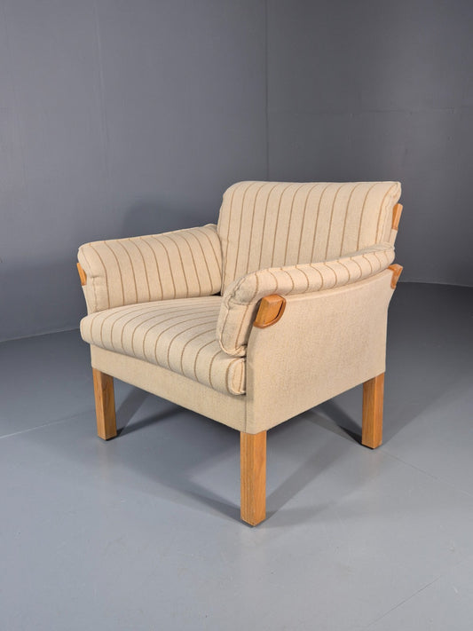 1970s Lounge Chair Vintage Denmark Nielaus Cream Wool MCM Retro EB11307 MNOR0