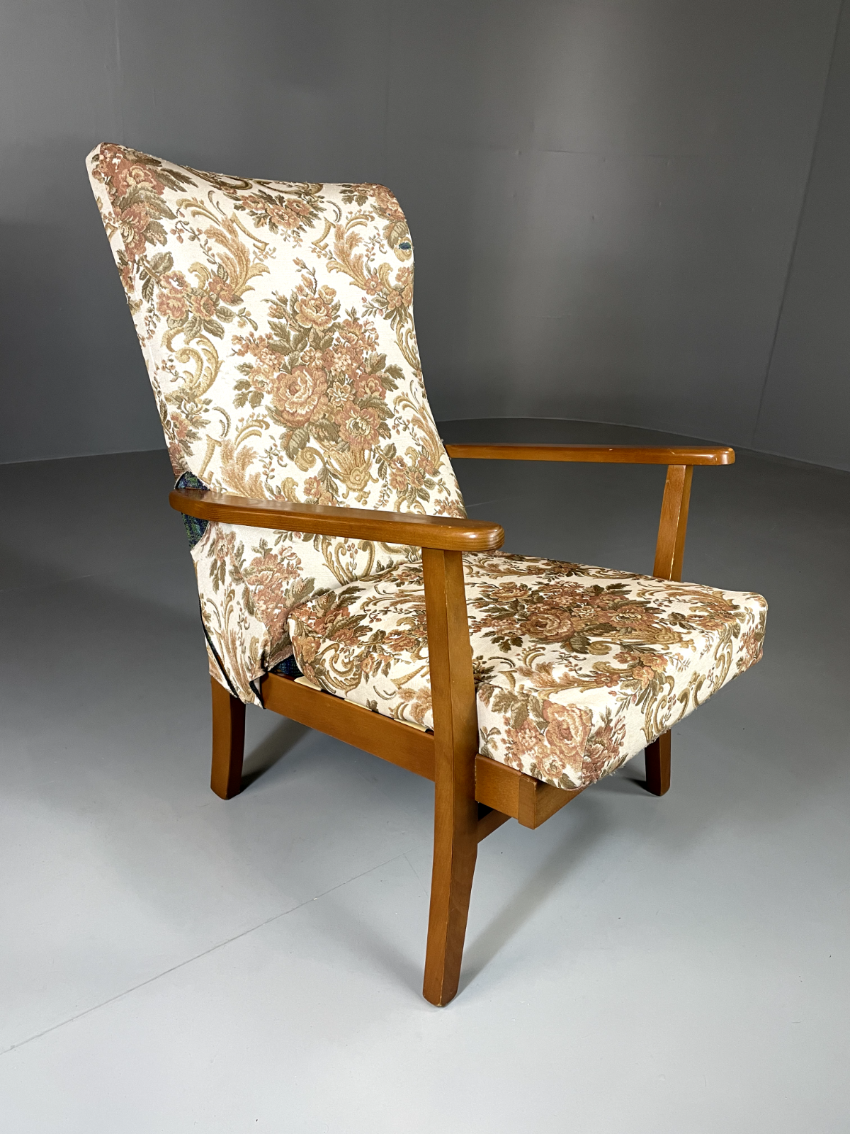 Vintage Mid Century Chair Beech Frame 1960s Retro EB5712 MNOR2