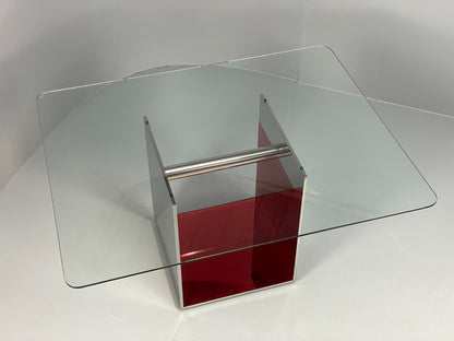 Italian Glass Dining Table By Gabriele Buratti For Acerbis Modern EB11492  MWOO2