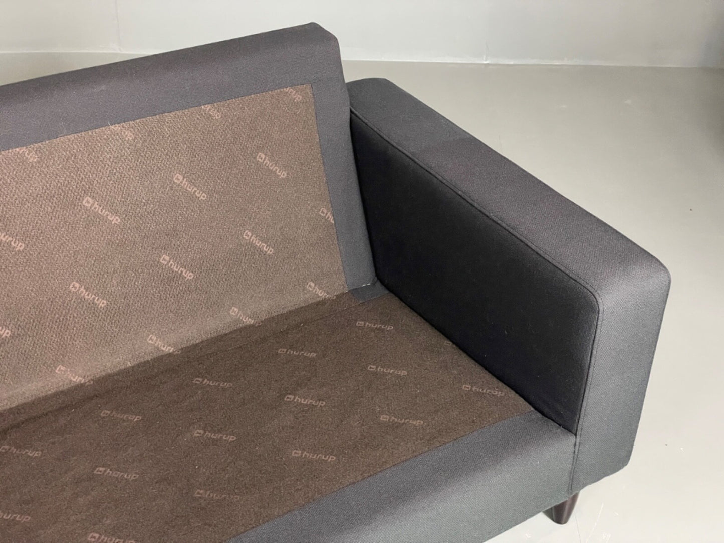 Modern Danish Sofa by Hurup Slate Grey Fabric Beech 1980s Style EB6120 M3SS15