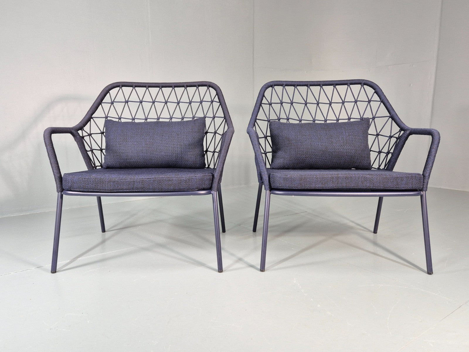 2 Pedrali Panarea 3679 Chairs Modern Design Blue Italian EB11426 MNOR4