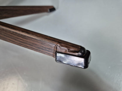 2 Vintage Swivel Chairs Cream Checkered Wool Bentwood Retro MCM EB7192 MBEN11