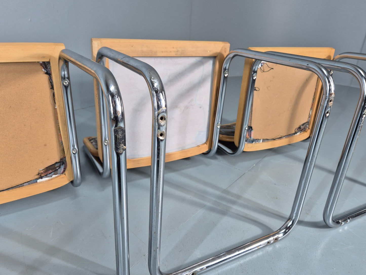 4 Cesca Dining Chairs Marcel Breuer Bauhaus Classic 1980s Retro EB11210 VDIN13