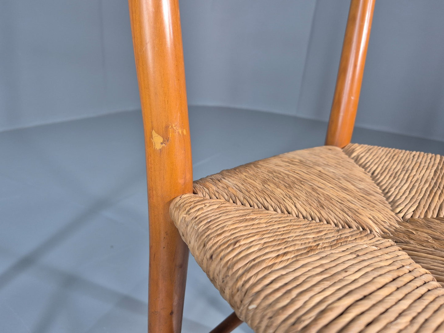 2 1950s Italian Wanut Dining Chairs Chiavari Mid Century Modern EB11781 MDIN11