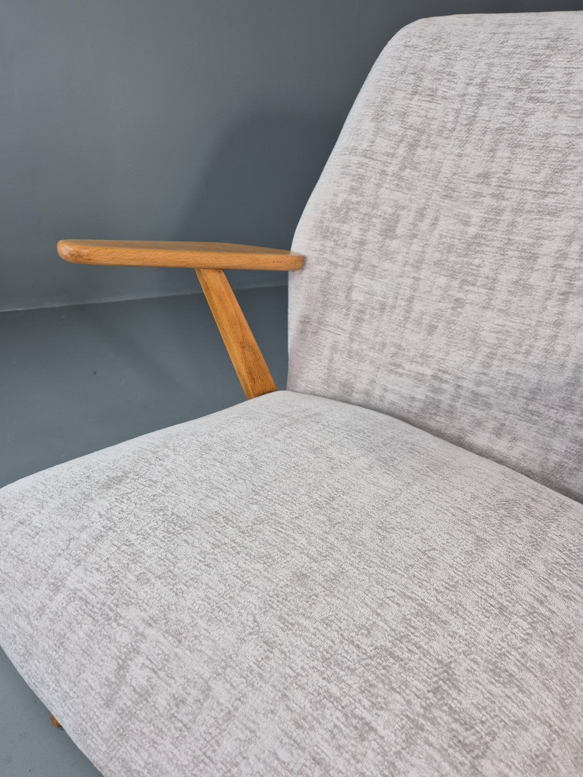 Vintage Mid Century Lounge Chair Swedish 1960s Design Reupholstered EB11670 MNOR14
