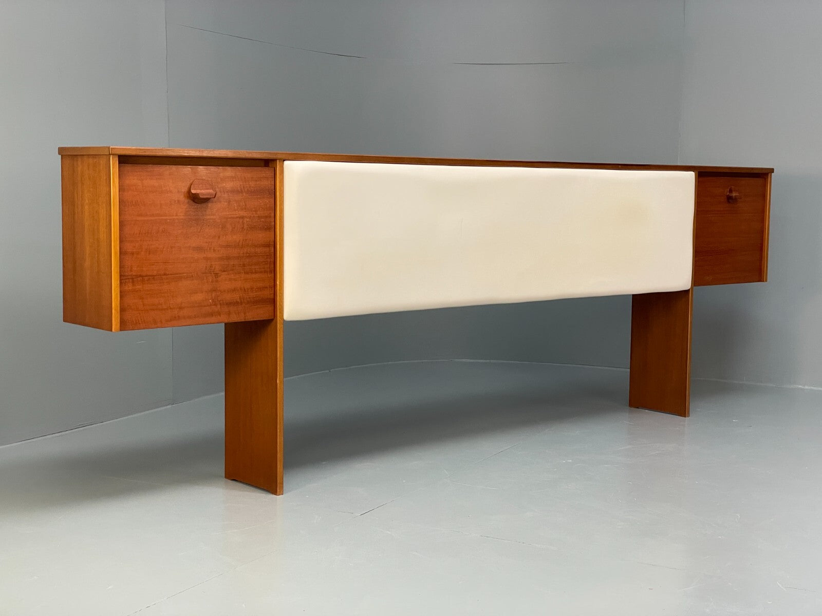 Vintage Teak Bedside Cabinets & Headboard By Meredew 1970s King Size EB9527 MWOO - UKDK FURNITURE