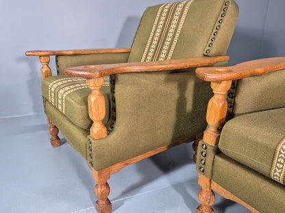 2 Kjaernulf Lounge Chairs Retro 1970s Green Light Oak Retro EB10750 VCLO7
