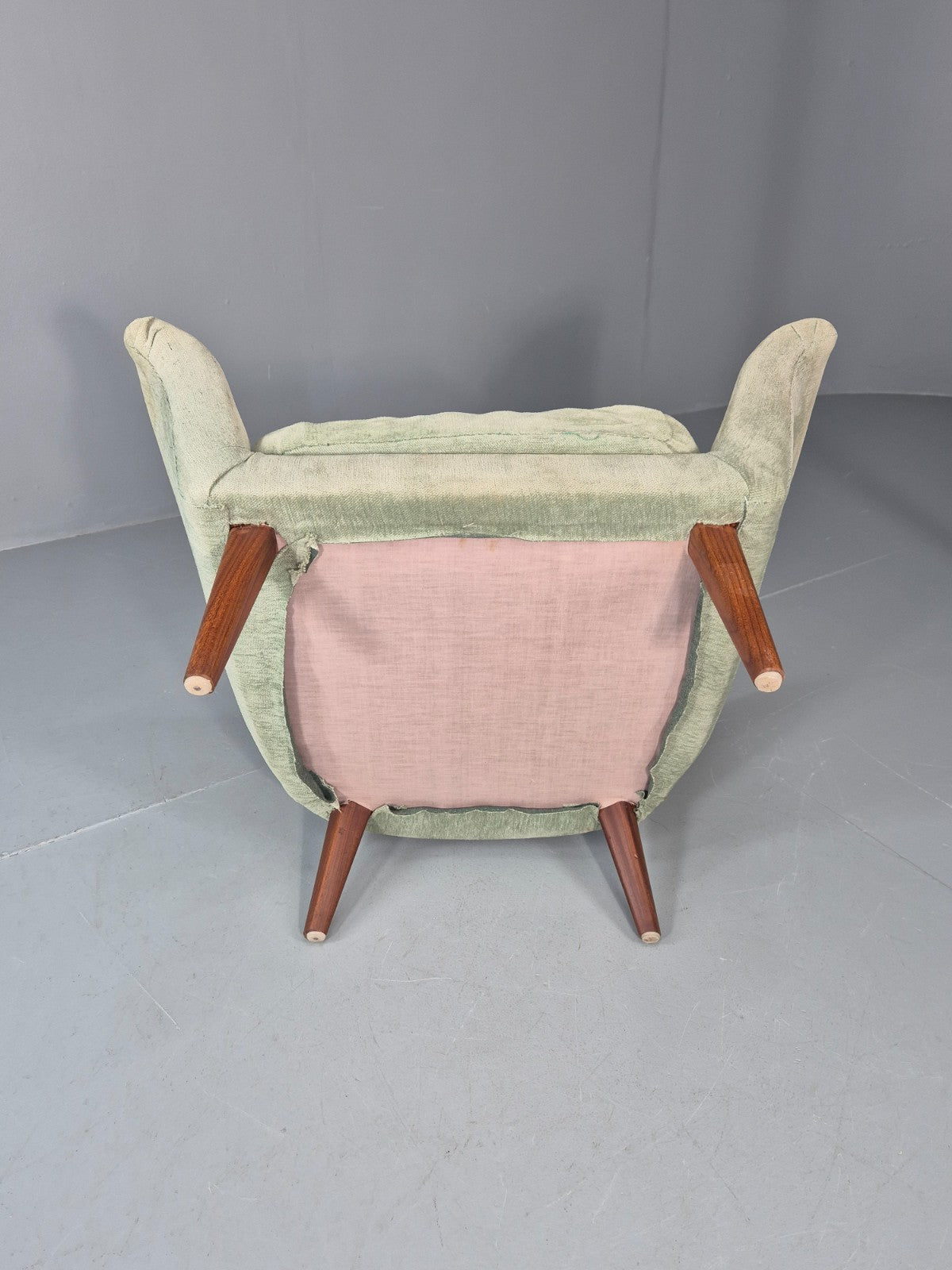 Mid Century Scandinavian Lounge Chair 1960s Retro Green  EB11090 MNOR6