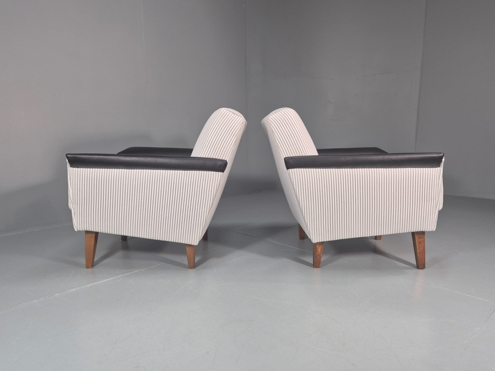 2 Mid Century Lounge Chairs Vintage Danish 1950s New Upholstery  EB10982 MNOR7