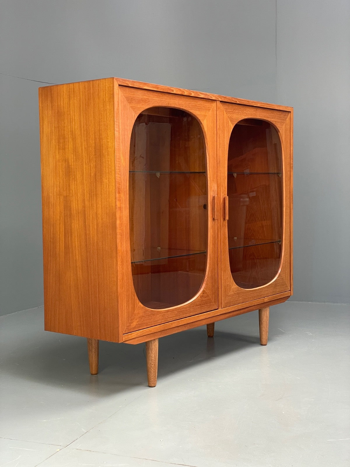Vintage Teak Glazed Cabinet By Omann Jun 1970s Retro Danish EB9830 MWOO - UKDK FURNITURE