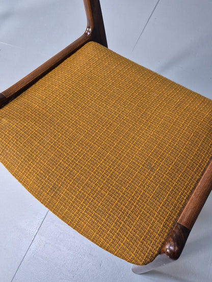 4 Vintage Danish Farso Stolefabrik Walnut Orange 19060s MCM EB9537 MDIN - UKDK FURNITURE