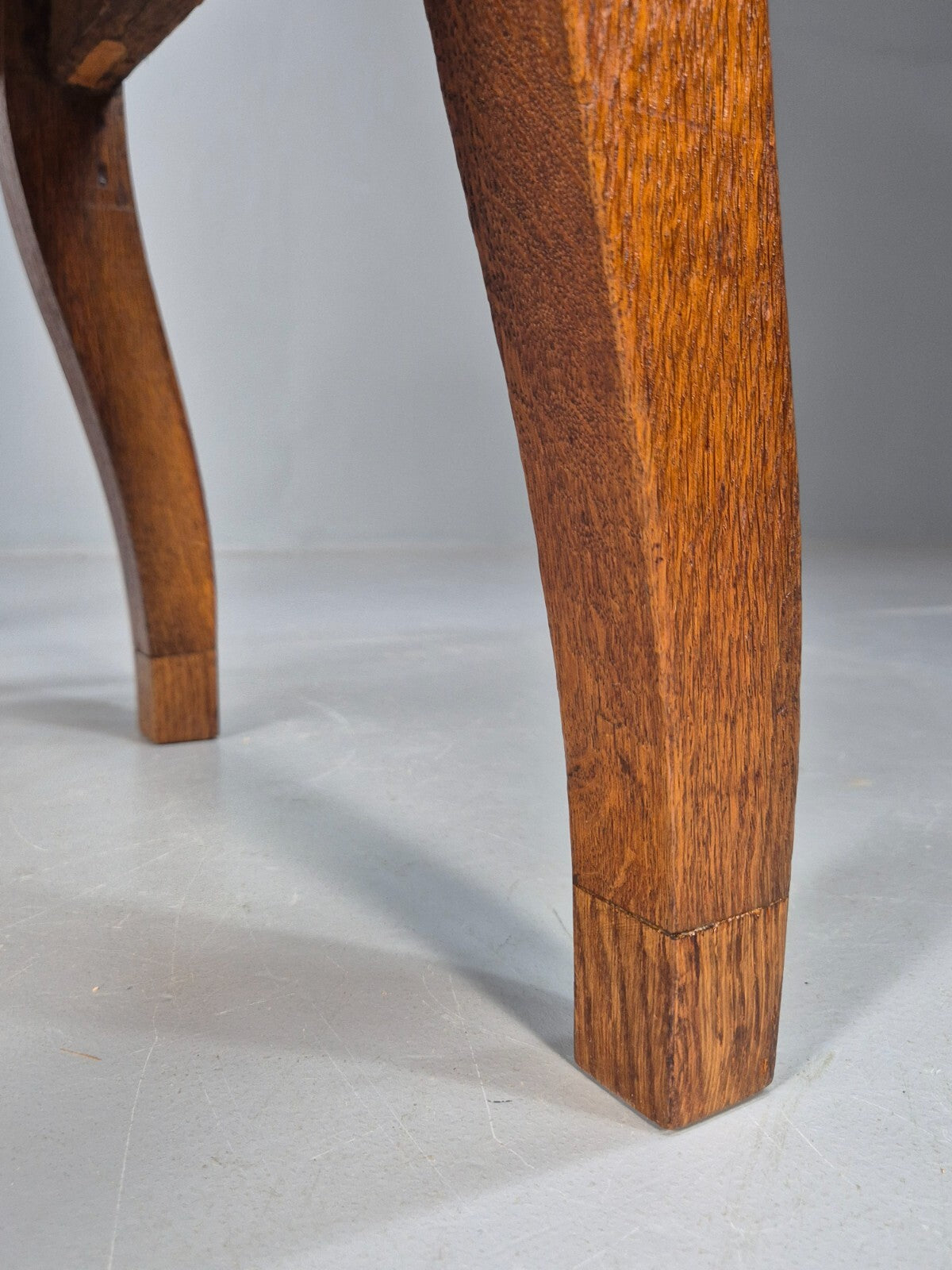 Vintage Danish Antique Armchair Early C20th Oak Frame Striped Wool EB8915 VCAR - UKDK FURNITURE