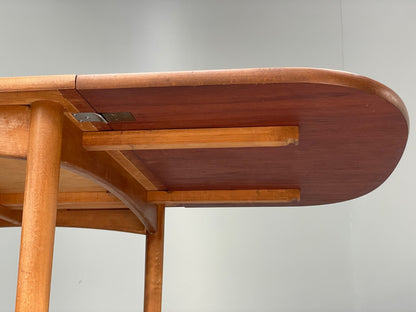 Vintage Teak Extending Dining Table Drop Leaf Beech Mid Century EB9813 MWOO - UKDK FURNITURE