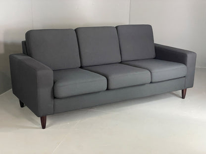 Modern Danish Sofa by Hurup Slate Grey Fabric Beech 1980s Style EB6120 M3SS0