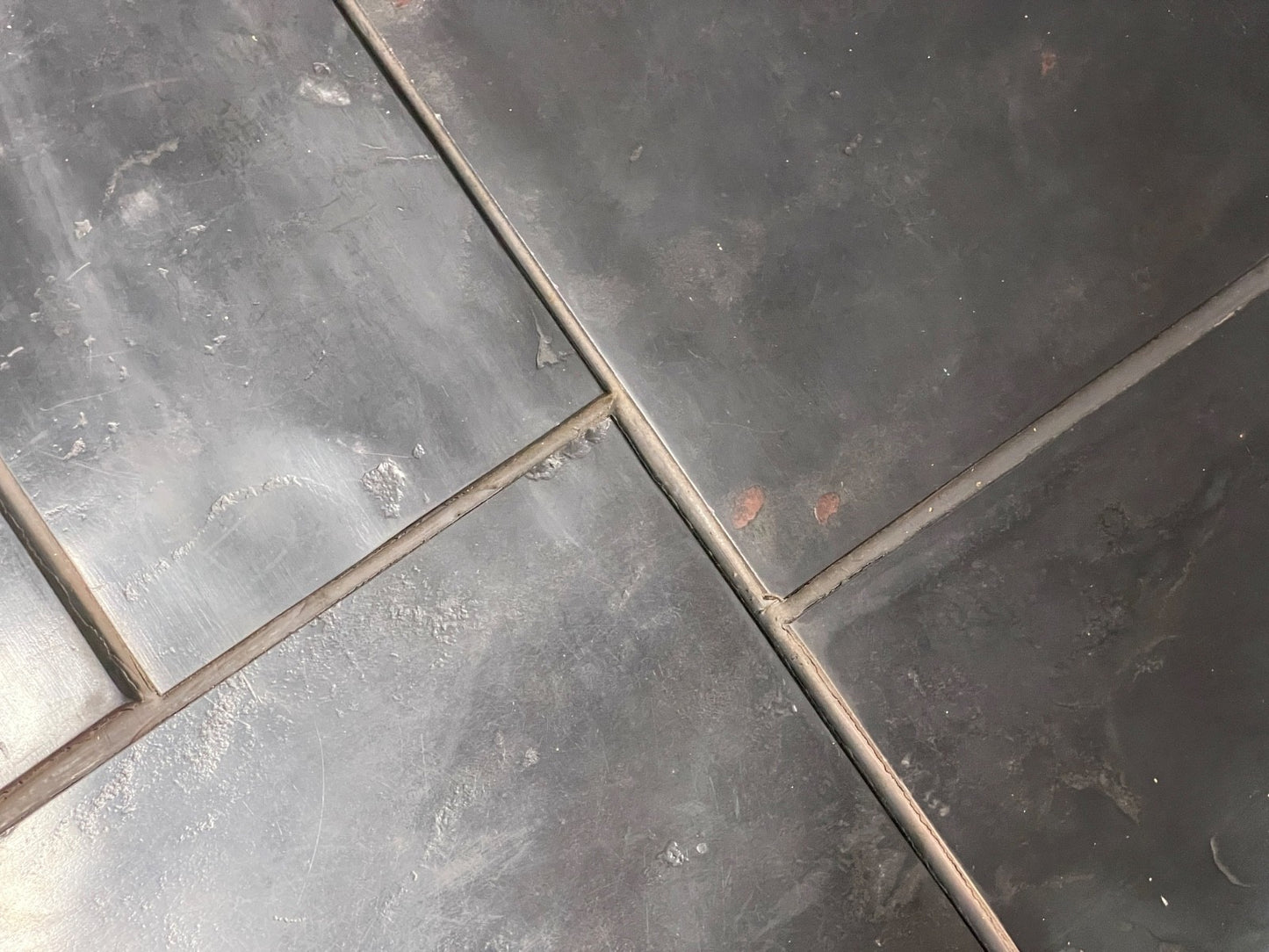 Vintage Tiled Coffee Table Danish 1980s Charcoal Grey Square EB10963 MWOO11