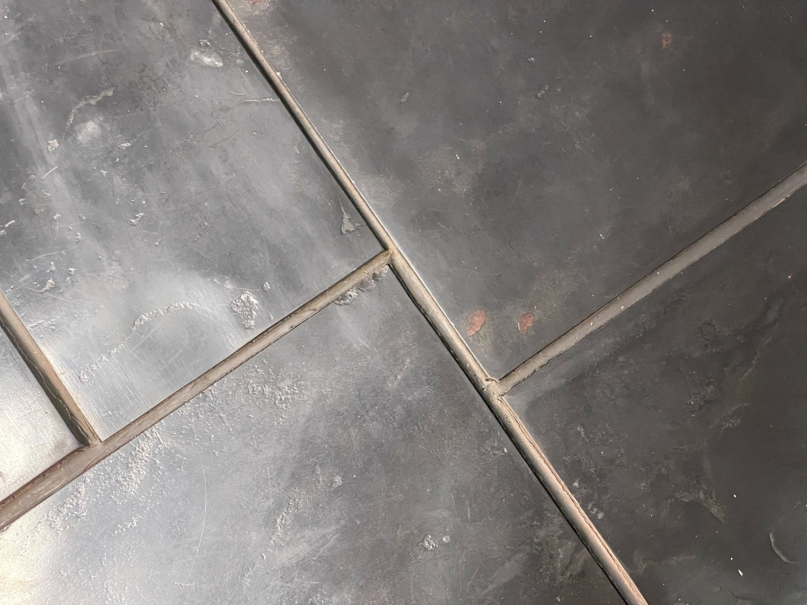 Vintage Tiled Coffee Table Danish 1980s Charcoal Grey Square EB10963 MWOO11