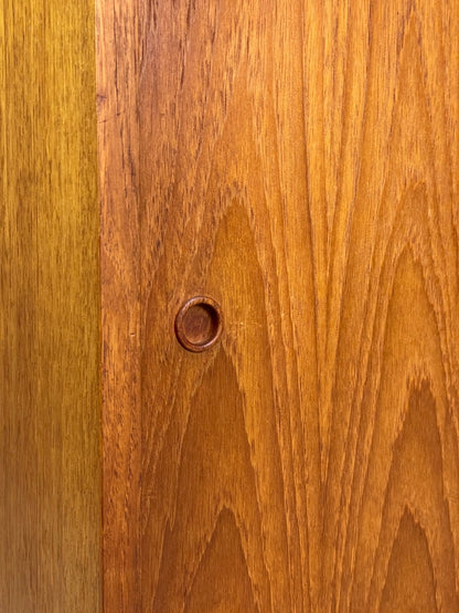Vintage Danish Teak Cabinet 1970s Retro Sliding Doors Shelf EB9834 MWOO - UKDK FURNITURE