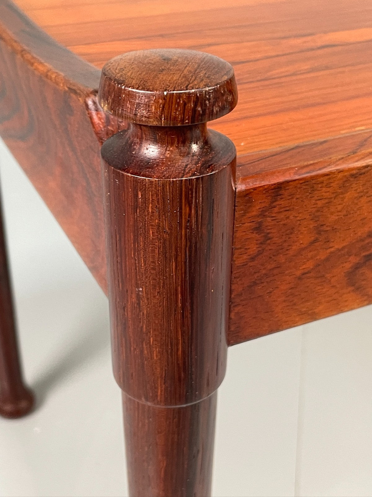 Vintage Danish Side Table - 1960s Mid Century Dark Wood EB10834 MWOO8