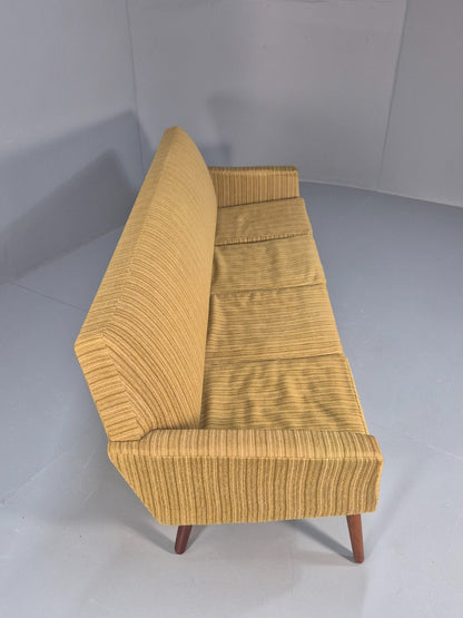 Danish 1960s 4 Seat Sofa Green Wool Teak Legs Retro Mid Century EB9746 M4SS - UKDK FURNITURE