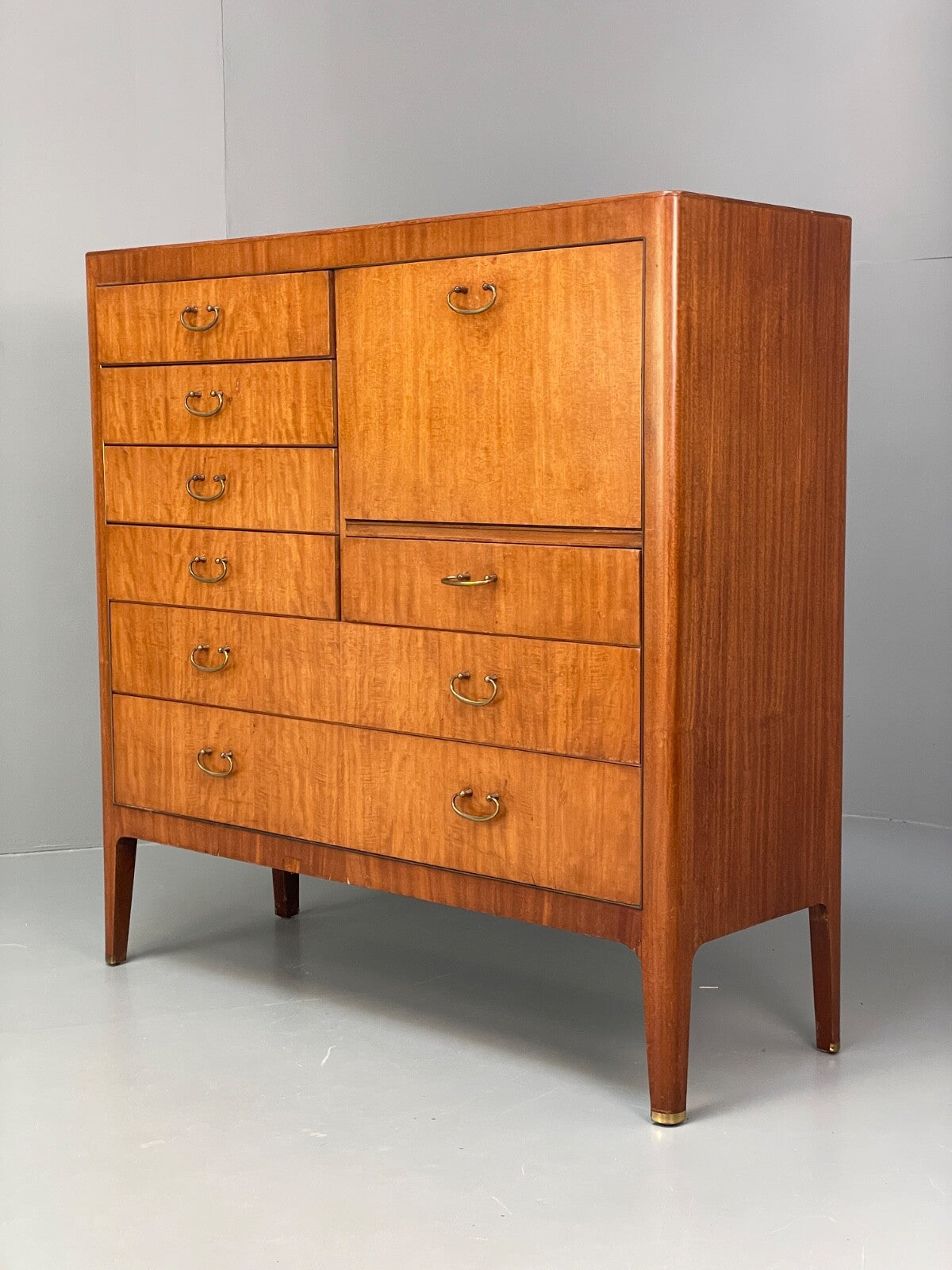 Vintage 1950s Chest Of Drawers Jewelery Display Brass Mahogany EB9761 MWOO - UKDK FURNITURE