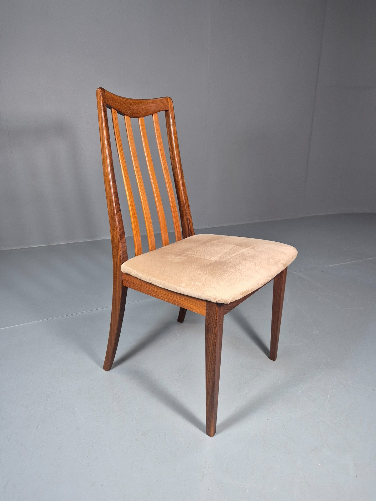 6 G Plan Fresco Lounge Chairs Teak High Back Cream SEats 1970s  EB10984 VDIN6