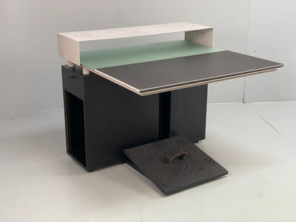 Bulo M2 Computer Desk Luc Vincent 1990s Modern Designer Glass EB11701 MWOO16