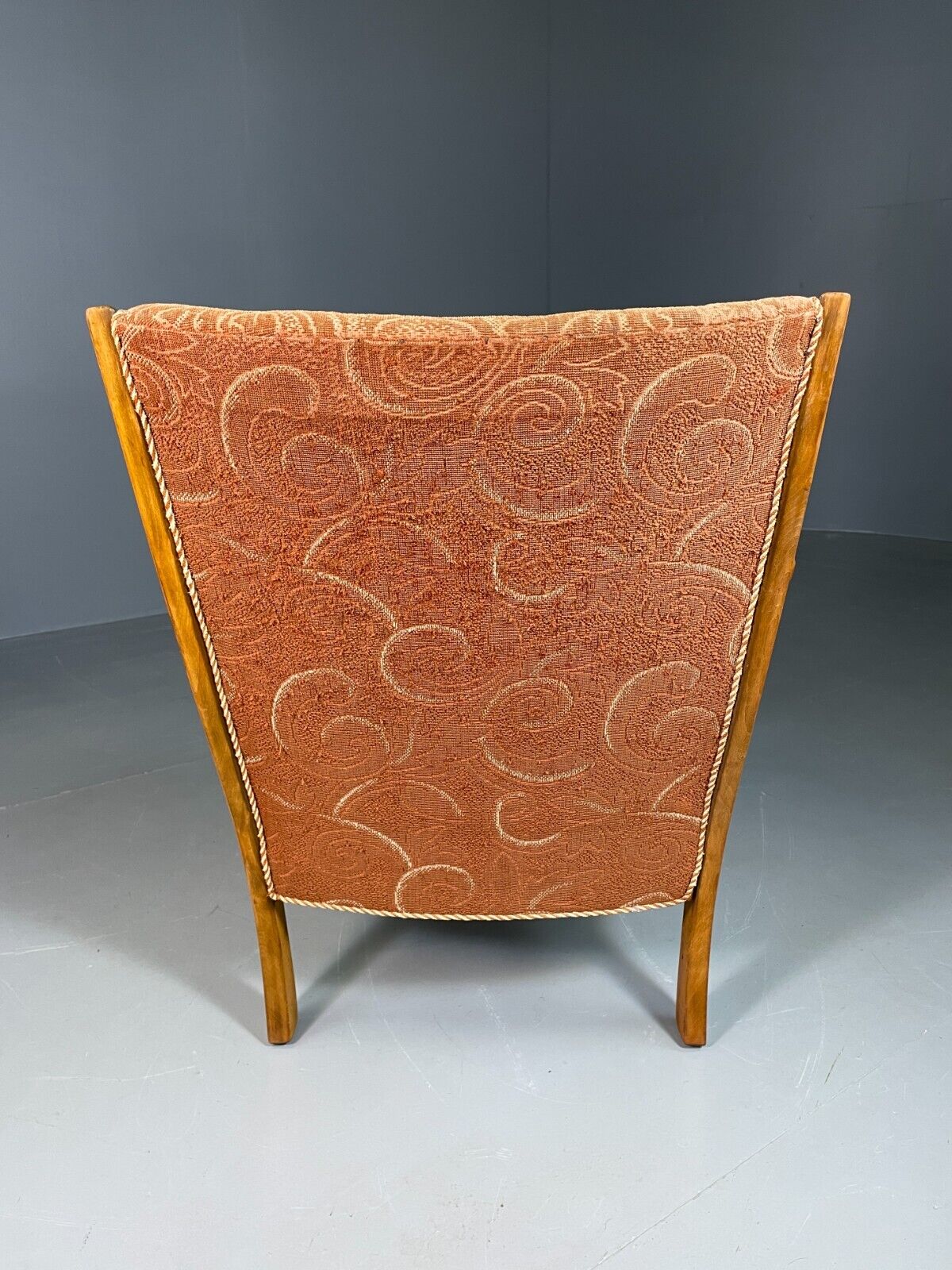 Vintage Danish Lounge Chair Beech Frame Floral Moquette Retro MCM EB6955 MNOR - UKDK FURNITURE