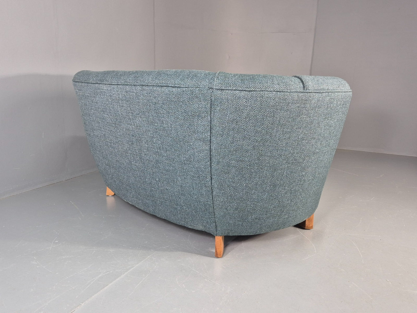 Vintage Art Deco Banana Sofa 2 Seater 1930s Danish New Upholstery  EB11772 M2SS9