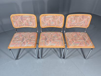 3 Cesca Dining Chairs Marcel Breuer Bauhaus Classic 1980s Retro EB11208 MDIN2