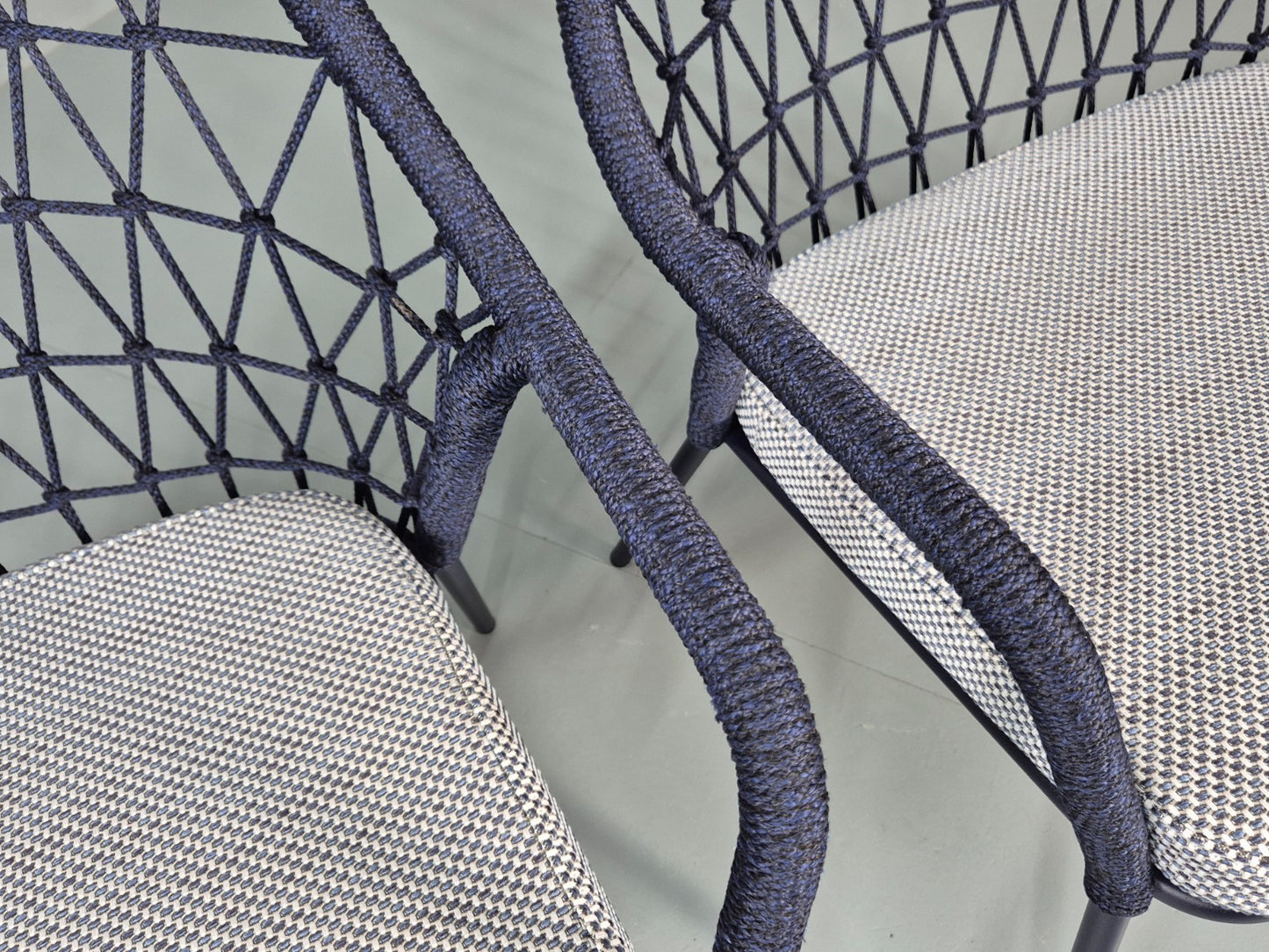 2 Pedrali Panarea 3679 Chairs Blue and Grey Modern Design EB11429 MNOR15