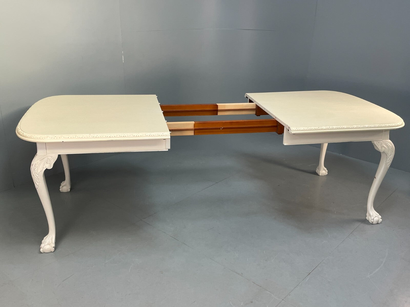 Antique Extending Dining Table Off White Painted Mahogany French EB9127 VWOO - UKDK FURNITURE