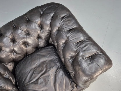 Vintage Black Leather Chesterfield Chair EB9471 VLEA - UKDK FURNITURE