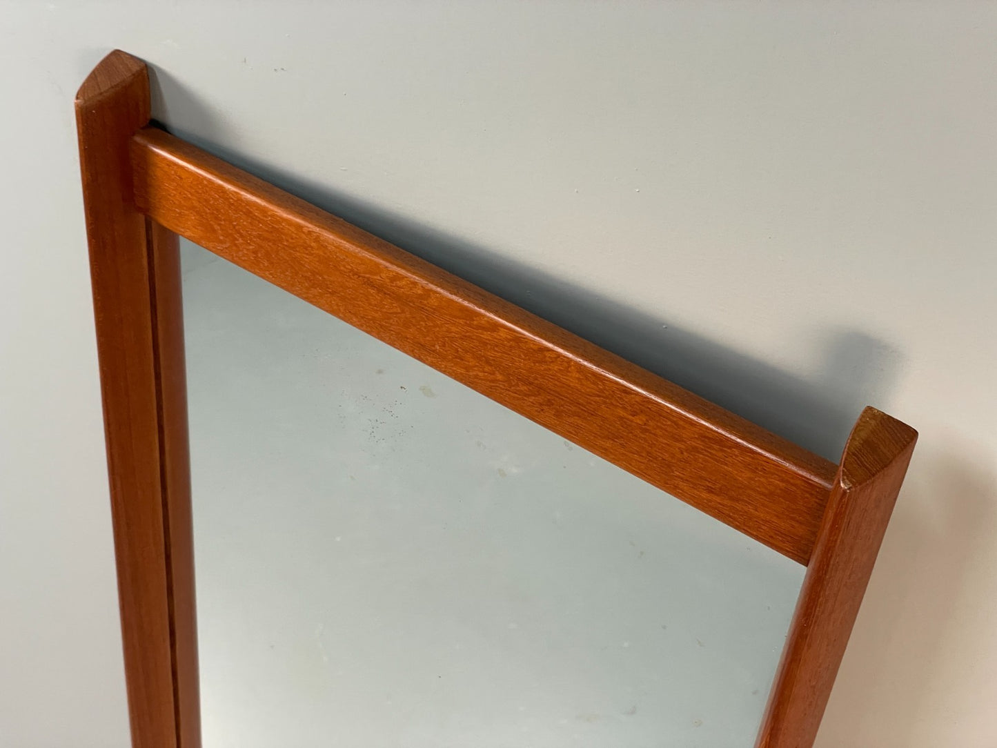 Vintage Teak Wall Mirror - 1960s Danish Mid Century Design EB10865 MWOO4