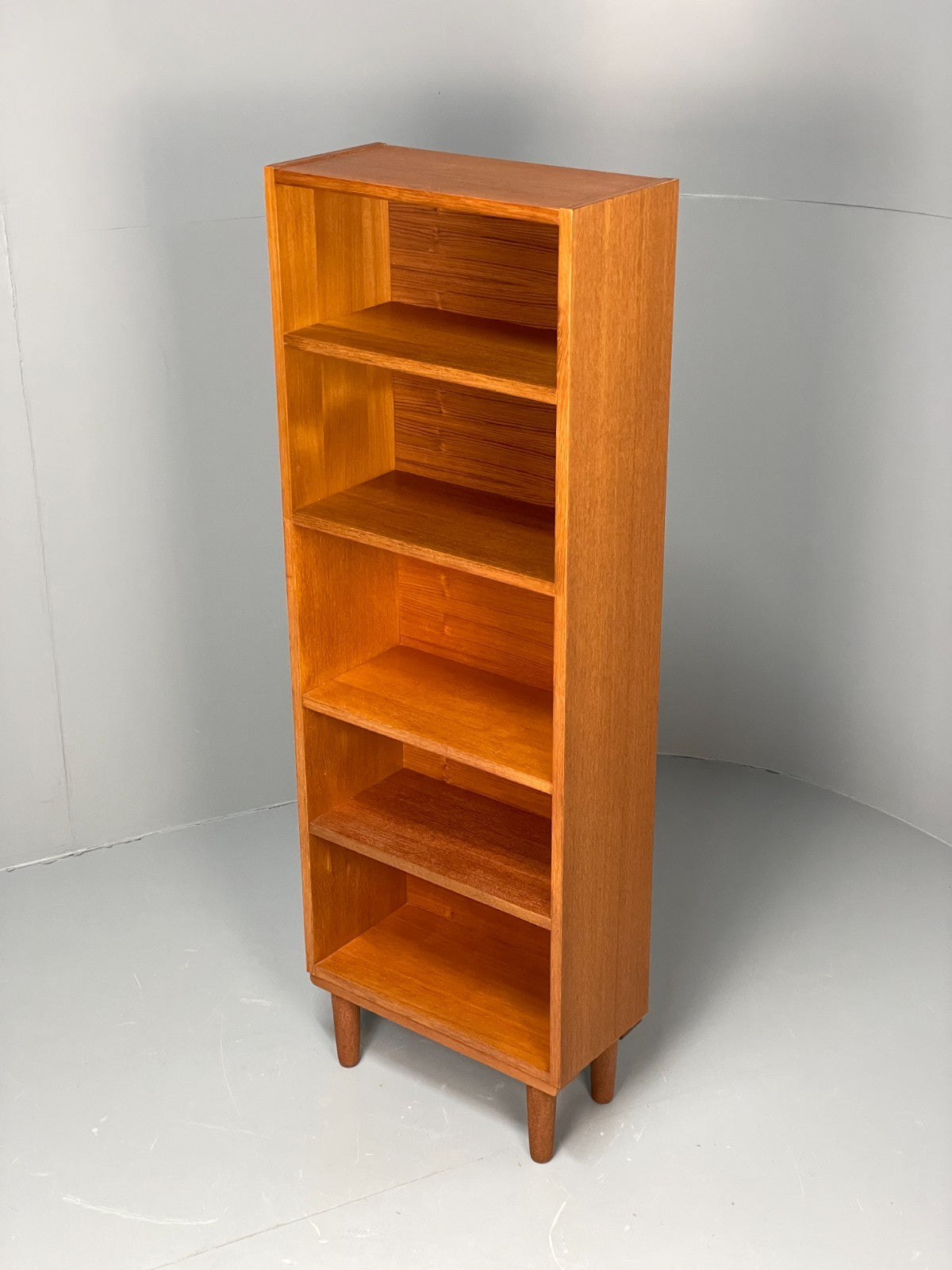 Vintage Teak Bookcase 1970s Tall Retro Alcove Shelving Unit EB11441 MWOO1