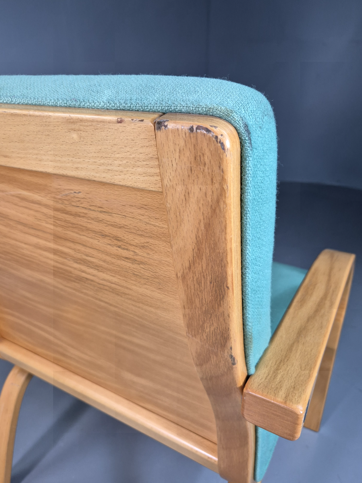 Vintage Danish Lounge Chair Mint Bentwood 1980s Retro EB7350 MBEN11