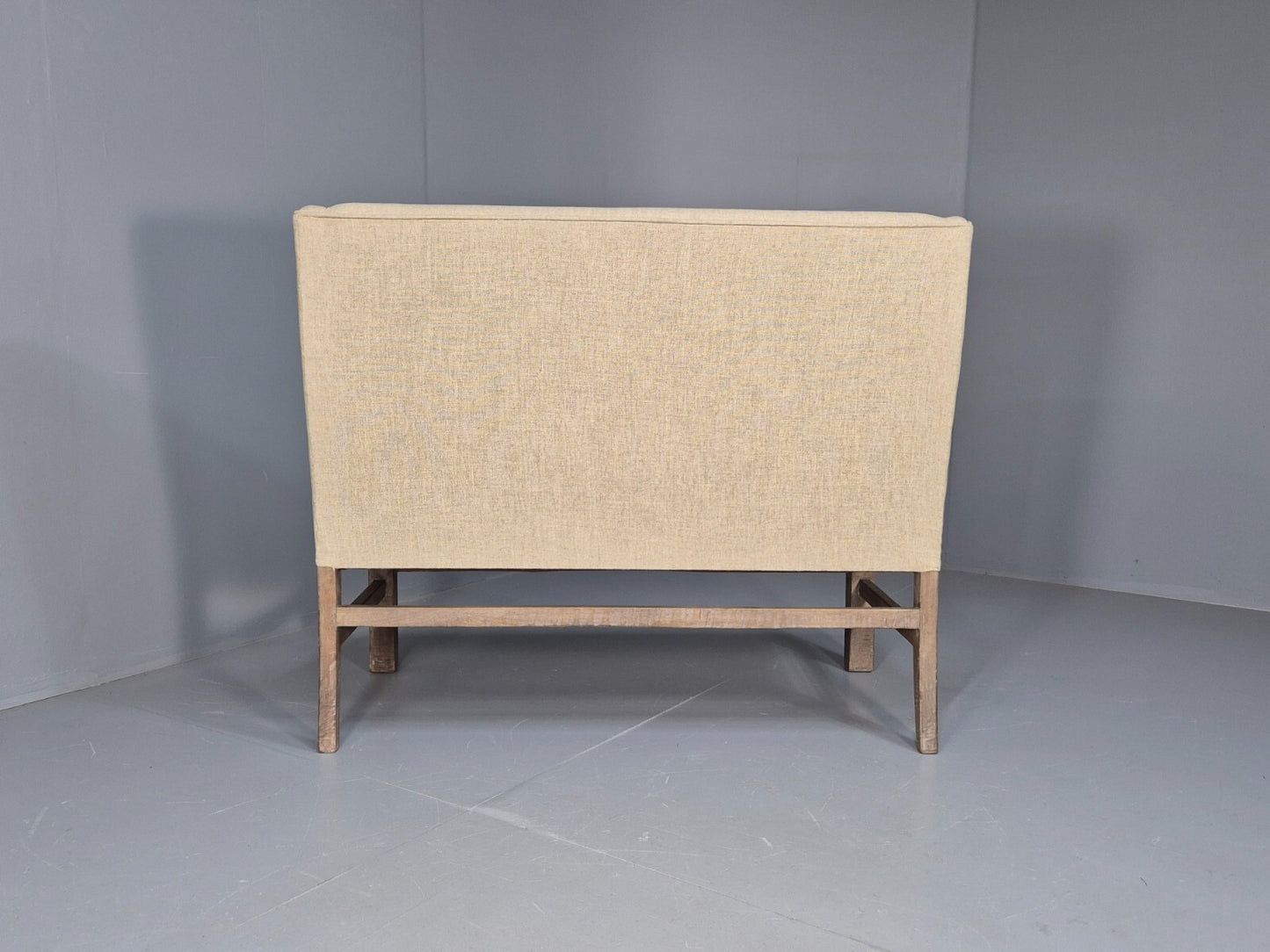 Vintage Danish 2 Seat Sofa Classic Antique Style Modern Cream Wool EB9587 V2SS - UKDK FURNITURE