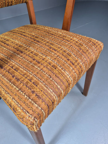 1960s Danish Teak Desk Chair Orange Wool Retro Mid Century  EB10779 MNOR4