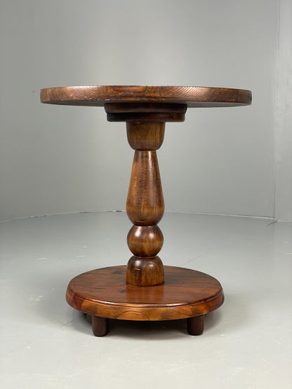 Vintage Oak Side Table With Pine Base Danish EB10828 MWOO2