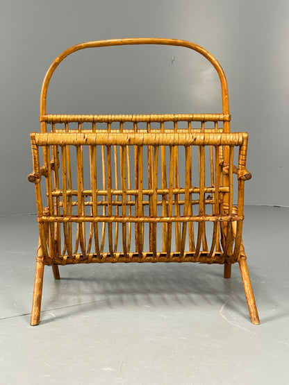 Vintage Bamboo Magazine Rack 1960s Danish Design Retro EB10827 MWOO13