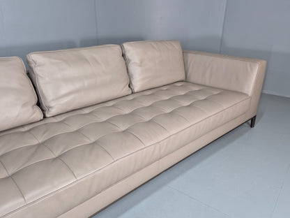 Maxalto Four Seater Sofa Grey Leather Italian Quality Lucrezia EB11269 M4SS2