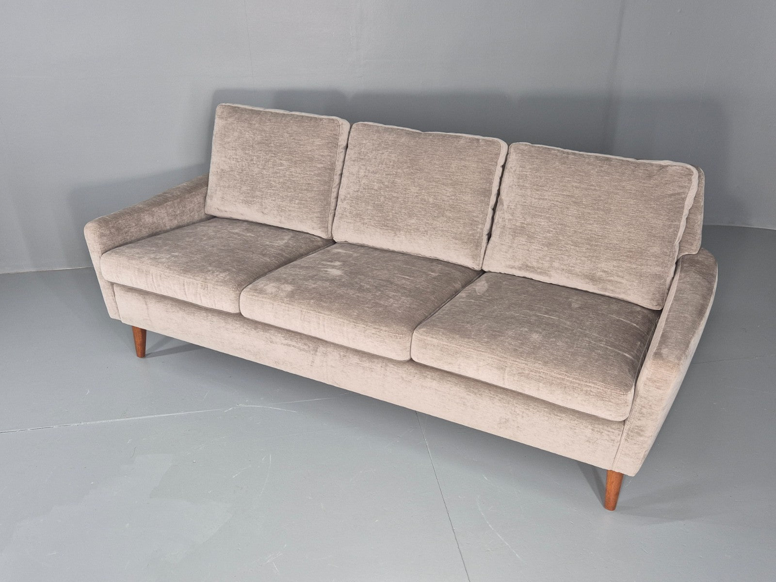 Vintage Danish 3 Seat Settee Mid Century 1960s New Upholstery EB11820 M3SS6