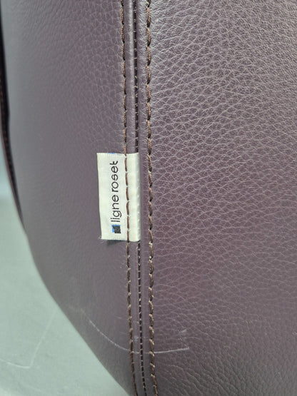 A Vintage Ligne Roset Jonathan Burgundy Leather Club Chair EB9458 MNOR - UKDK FURNITURE